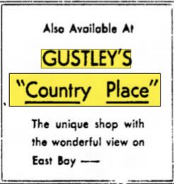 Gustelys Country Place - Apr 1956 Ad